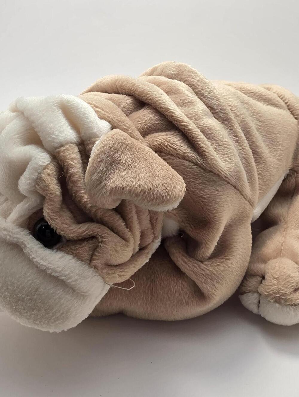 Bestever Bulldog Plush Wrinkly Cute Vintage Stuffed Animal Bulldog (11 inch)